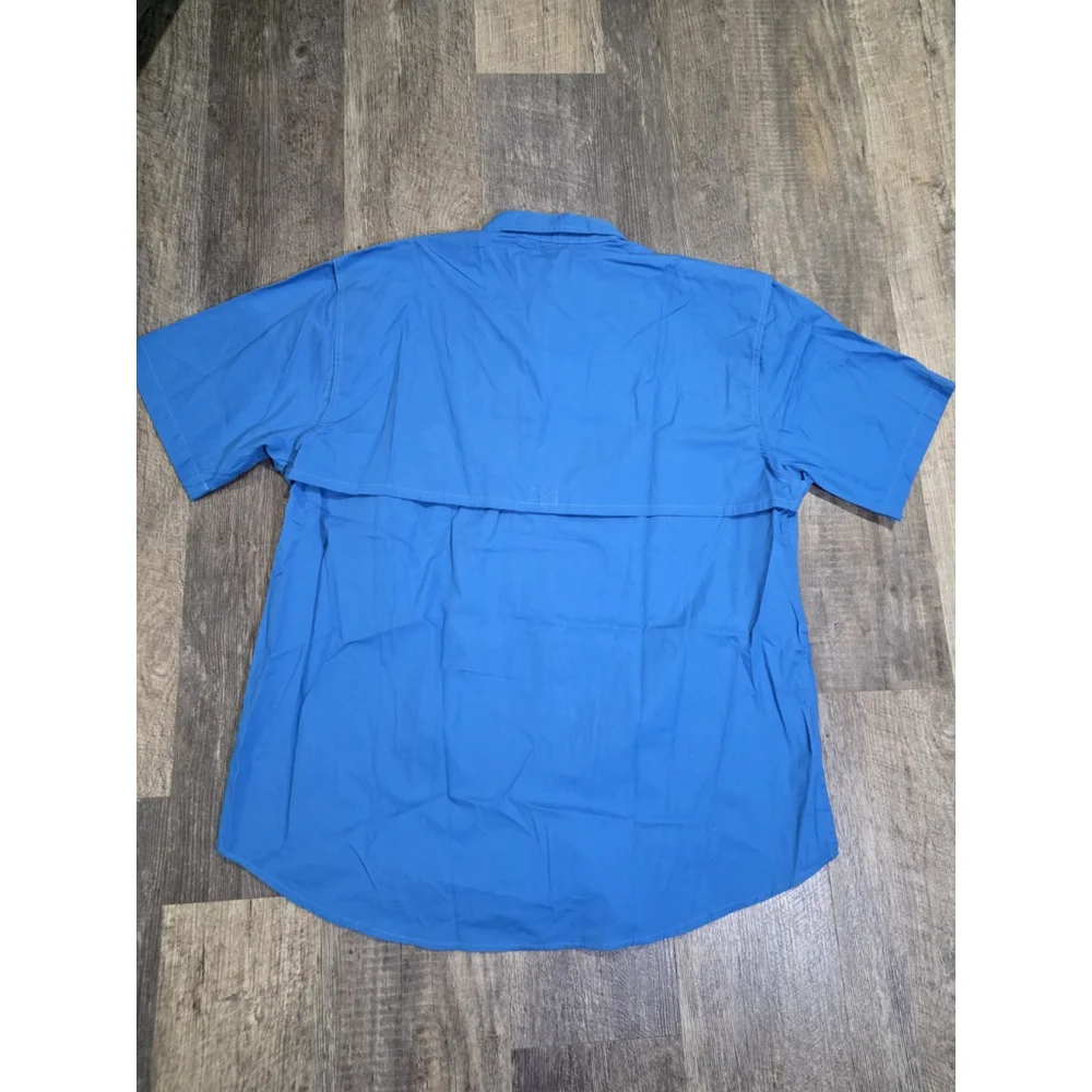 Mens Fishing Shirt Sz XL Berkley Blue Polyester Button Down Vented NWT - Picture 6 of 7